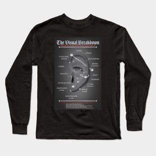Ear Piercing Chart, Black And Red Long Sleeve T-Shirt